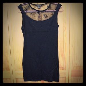 F21 black Lace Body con Mini Dress